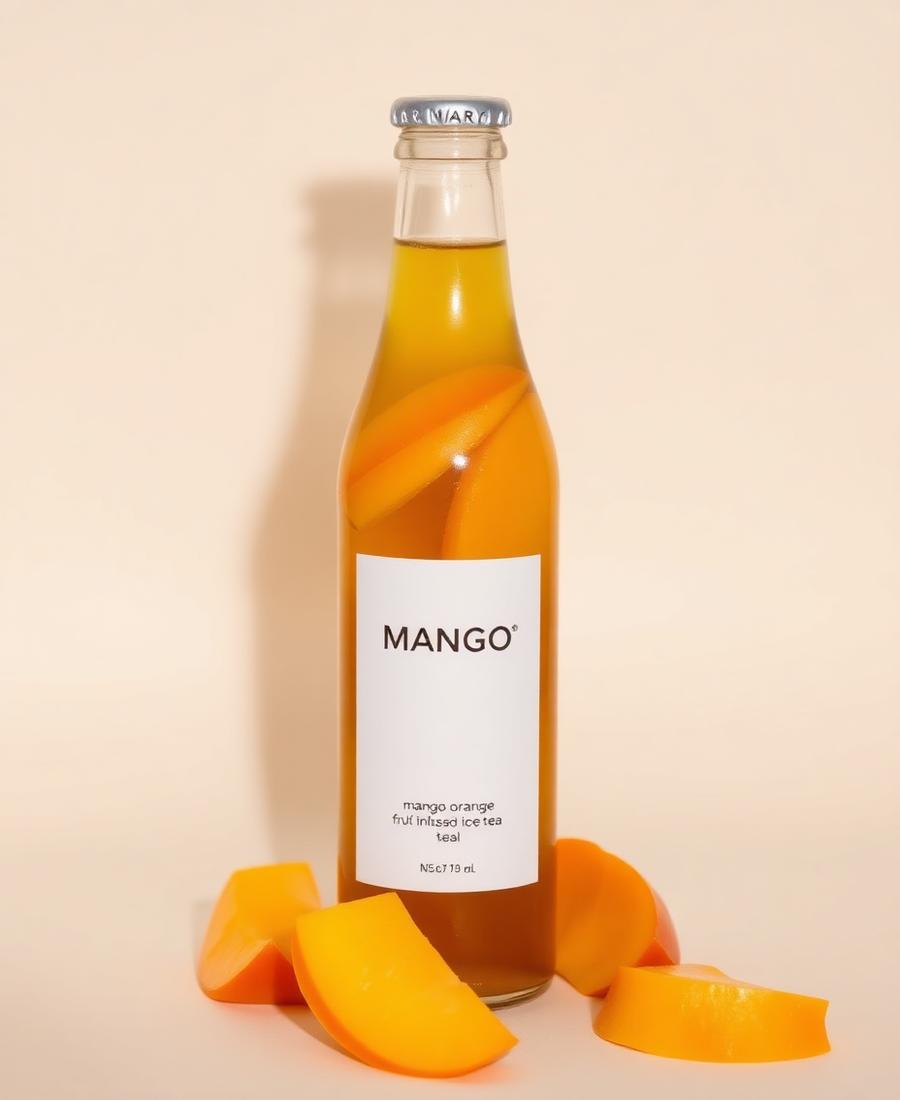 Mango Sunrise fruit-infused iced tea bottle